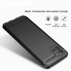 Brushed Texture Carbon Fiber TPU Phone Case, For Samsung Galaxy A03 Global