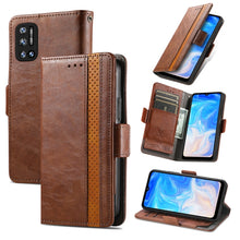 Load image into Gallery viewer, CaseNeo Splicing Dual Magnetic Buckle Leather Case with Holder &amp; Card Slots &amp; Wallet, For Doogee N40 Pro, For Infinix Zero 8, For Vodafone Smart E11, For Wiko Power U30, For Xiaomi 11T / 11T Pro, For Samsung Galaxy S20 FE