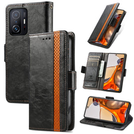 CaseNeo Splicing Dual Magnetic Buckle Leather Case with Holder & Card Slots & Wallet, For Xiaomi 11T / 11T Pro, For Samsung Galaxy S20 FE