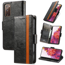 Load image into Gallery viewer, CaseNeo Splicing Dual Magnetic Buckle Leather Case with Holder &amp; Card Slots &amp; Wallet, For Doogee N40 Pro, For Infinix Zero 8, For Vodafone Smart E11, For Wiko Power U30, For Xiaomi 11T / 11T Pro, For Samsung Galaxy S20 FE
