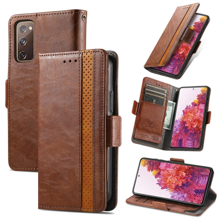 CaseNeo Splicing Dual Magnetic Buckle Leather Case with Holder & Card Slots & Wallet, For Doogee N40 Pro, For Infinix Zero 8, For Vodafone Smart E11, For Wiko Power U30, For Xiaomi 11T / 11T Pro, For Samsung Galaxy S20 FE