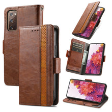 Load image into Gallery viewer, CaseNeo Splicing Dual Magnetic Buckle Leather Case with Holder &amp; Card Slots &amp; Wallet, For Doogee N40 Pro, For Infinix Zero 8, For Vodafone Smart E11, For Wiko Power U30, For Xiaomi 11T / 11T Pro, For Samsung Galaxy S20 FE