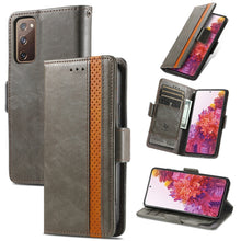 Load image into Gallery viewer, CaseNeo Splicing Dual Magnetic Buckle Leather Case with Holder &amp; Card Slots &amp; Wallet, For Doogee N40 Pro, For Infinix Zero 8, For Vodafone Smart E11, For Wiko Power U30, For Xiaomi 11T / 11T Pro, For Samsung Galaxy S20 FE