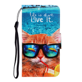3D Colored Drawing Horizontal Flip PU Leather Case with Holder & Card Slots & Wallet, For iPhone SE 2022 / SE 2020 / 8 / 7