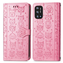 Load image into Gallery viewer, Cat and Dog Embossed Horizontal Flip Phone Leather Case with Holder &amp; Card Slot &amp; Wallet &amp; Lanyard, For Doogee N40 Pro, For OPPO Realme C21Y, For Xiaomi Mi 11T / 11T Pro, For Honor Play 5T Youth, For Google Pixel 6