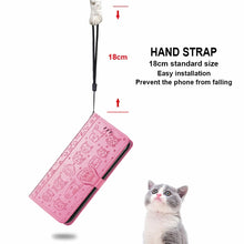 Load image into Gallery viewer, Cat and Dog Embossed Horizontal Flip Phone Leather Case with Holder &amp; Card Slot &amp; Wallet &amp; Lanyard, For Doogee N40 Pro, For OPPO Realme C21Y, For Xiaomi Mi 11T / 11T Pro, For Honor Play 5T Youth, For Google Pixel 6