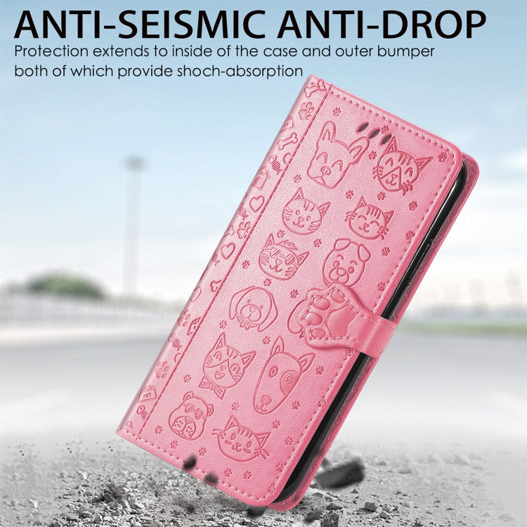 Cat and Dog Embossed Horizontal Flip Phone Leather Case with Holder & Card Slot & Wallet & Lanyard, For Doogee N40 Pro, For Infinix Zero 8, For OPPO Realme C21Y, For Vodafone Smart E11, For Wiko Power U30, For Xiaomi Mi 11T / 11T Pro                   ...