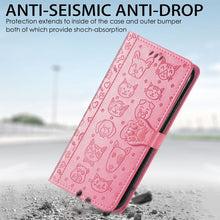 Load image into Gallery viewer, Cat and Dog Embossed Horizontal Flip Phone Leather Case with Holder &amp; Card Slot &amp; Wallet &amp; Lanyard, For Doogee N40 Pro, For Infinix Zero 8, For OPPO Realme C21Y, For Vodafone Smart E11, For Wiko Power U30, For Xiaomi Mi 11T / 11T Pro                   ...