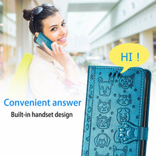 Load image into Gallery viewer, Cat and Dog Embossed Horizontal Flip Phone Leather Case with Holder &amp; Card Slot &amp; Wallet &amp; Lanyard, For Doogee N40 Pro, For Infinix Zero 8, For OPPO Realme C21Y, For Vodafone Smart E11, For Wiko Power U30, For Xiaomi Mi 11T / 11T Pro                   ...