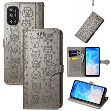 Load image into Gallery viewer, Cat and Dog Embossed Horizontal Flip Phone Leather Case with Holder &amp; Card Slot &amp; Wallet &amp; Lanyard, For Doogee N40 Pro, For Infinix Zero 8, For OPPO Realme C21Y, For Vodafone Smart E11, For Wiko Power U30, For Xiaomi Mi 11T / 11T Pro                   ...