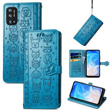 Load image into Gallery viewer, Cat and Dog Embossed Horizontal Flip Phone Leather Case with Holder &amp; Card Slot &amp; Wallet &amp; Lanyard, For Doogee N40 Pro, For OPPO Realme C21Y, For Xiaomi Mi 11T / 11T Pro, For Honor Play 5T Youth, For Google Pixel 6