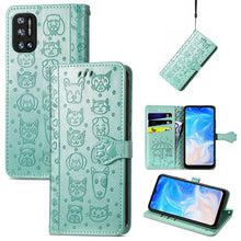 Load image into Gallery viewer, Cat and Dog Embossed Horizontal Flip Phone Leather Case with Holder &amp; Card Slot &amp; Wallet &amp; Lanyard, For Doogee N40 Pro, For Infinix Zero 8, For OPPO Realme C21Y, For Vodafone Smart E11, For Wiko Power U30, For Xiaomi Mi 11T / 11T Pro                   ...