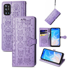 Load image into Gallery viewer, Cat and Dog Embossed Horizontal Flip Phone Leather Case with Holder &amp; Card Slot &amp; Wallet &amp; Lanyard, For Doogee N40 Pro, For OPPO Realme C21Y, For Xiaomi Mi 11T / 11T Pro, For Honor Play 5T Youth, For Google Pixel 6