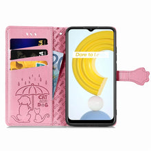 Load image into Gallery viewer, Cat and Dog Embossed Horizontal Flip Phone Leather Case with Holder &amp; Card Slot &amp; Wallet &amp; Lanyard, For OPPO Realme C21Y, For Xiaomi Mi 11T / 11T Pro, For Honor Play 5T Youth, For Google Pixel 6