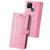 Cat and Dog Embossed Horizontal Flip Phone Leather Case with Holder & Card Slot & Wallet & Lanyard, For OPPO Realme C21Y, For Xiaomi Mi 11T / 11T Pro, For Honor Play 5T Youth, For Google Pixel 6
