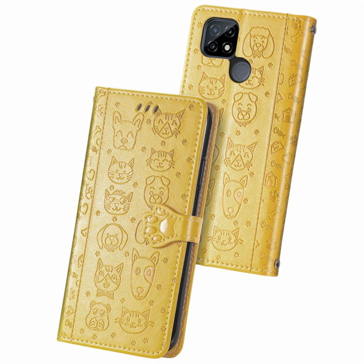 Cat and Dog Embossed Horizontal Flip Phone Leather Case with Holder & Card Slot & Wallet & Lanyard, For Doogee N40 Pro, For Infinix Zero 8, For OPPO Realme C21Y, For Vodafone Smart E11, For Wiko Power U30, For Xiaomi Mi 11T / 11T Pro                   ...