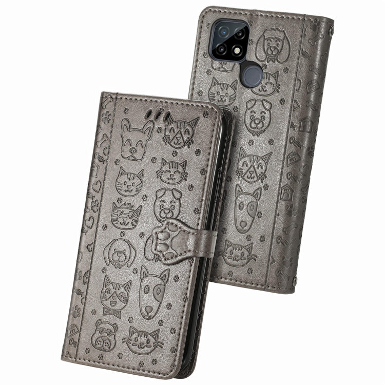 Cat and Dog Embossed Horizontal Flip Phone Leather Case with Holder & Card Slot & Wallet & Lanyard, For Doogee N40 Pro, For Infinix Zero 8, For OPPO Realme C21Y, For Vodafone Smart E11, For Wiko Power U30, For Xiaomi Mi 11T / 11T Pro                   ...