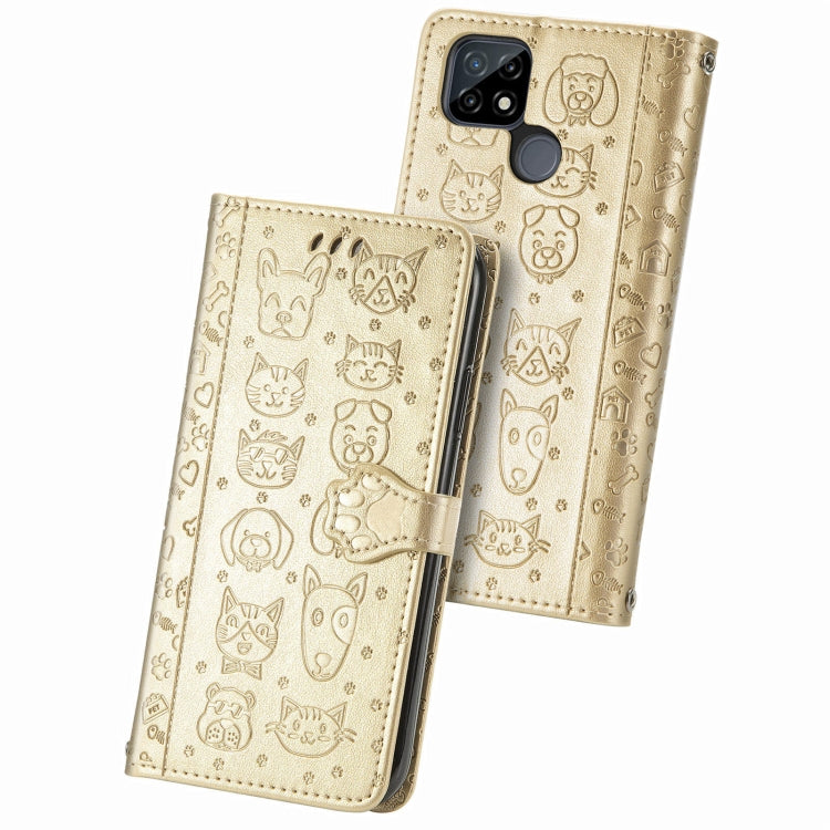 Cat and Dog Embossed Horizontal Flip Phone Leather Case with Holder & Card Slot & Wallet & Lanyard, For Doogee N40 Pro, For OPPO Realme C21Y, For Xiaomi Mi 11T / 11T Pro, For Honor Play 5T Youth, For Google Pixel 6