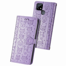 Load image into Gallery viewer, Cat and Dog Embossed Horizontal Flip Phone Leather Case with Holder &amp; Card Slot &amp; Wallet &amp; Lanyard, For Doogee N40 Pro, For OPPO Realme C21Y, For Xiaomi Mi 11T / 11T Pro, For Honor Play 5T Youth, For Google Pixel 6