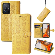 Load image into Gallery viewer, Cat and Dog Embossed Horizontal Flip Phone Leather Case with Holder &amp; Card Slot &amp; Wallet &amp; Lanyard, For Doogee N40 Pro, For OPPO Realme C21Y, For Xiaomi Mi 11T / 11T Pro, For Honor Play 5T Youth, For Google Pixel 6