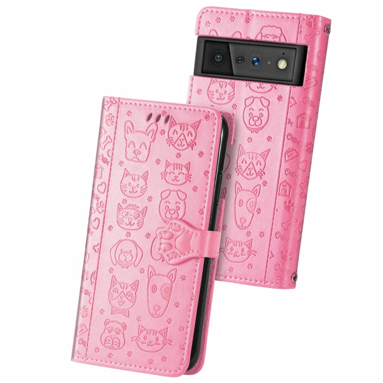 Cat and Dog Embossed Horizontal Flip Phone Leather Case with Holder & Card Slot & Wallet & Lanyard, For Doogee N40 Pro, For Infinix Zero 8, For OPPO Realme C21Y, For Vodafone Smart E11, For Wiko Power U30, For Xiaomi Mi 11T / 11T Pro                   ...