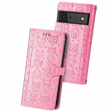 Load image into Gallery viewer, Cat and Dog Embossed Horizontal Flip Phone Leather Case with Holder &amp; Card Slot &amp; Wallet &amp; Lanyard, For Doogee N40 Pro, For Infinix Zero 8, For OPPO Realme C21Y, For Vodafone Smart E11, For Wiko Power U30, For Xiaomi Mi 11T / 11T Pro                   ...