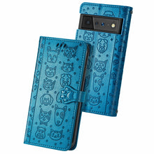 Load image into Gallery viewer, Cat and Dog Embossed Horizontal Flip Phone Leather Case with Holder &amp; Card Slot &amp; Wallet &amp; Lanyard, For Doogee N40 Pro, For Infinix Zero 8, For OPPO Realme C21Y, For Vodafone Smart E11, For Wiko Power U30, For Xiaomi Mi 11T / 11T Pro                   ...