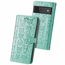 Load image into Gallery viewer, Cat and Dog Embossed Horizontal Flip Phone Leather Case with Holder &amp; Card Slot &amp; Wallet &amp; Lanyard, For Doogee N40 Pro, For Infinix Zero 8, For OPPO Realme C21Y, For Vodafone Smart E11, For Wiko Power U30, For Xiaomi Mi 11T / 11T Pro                   ...