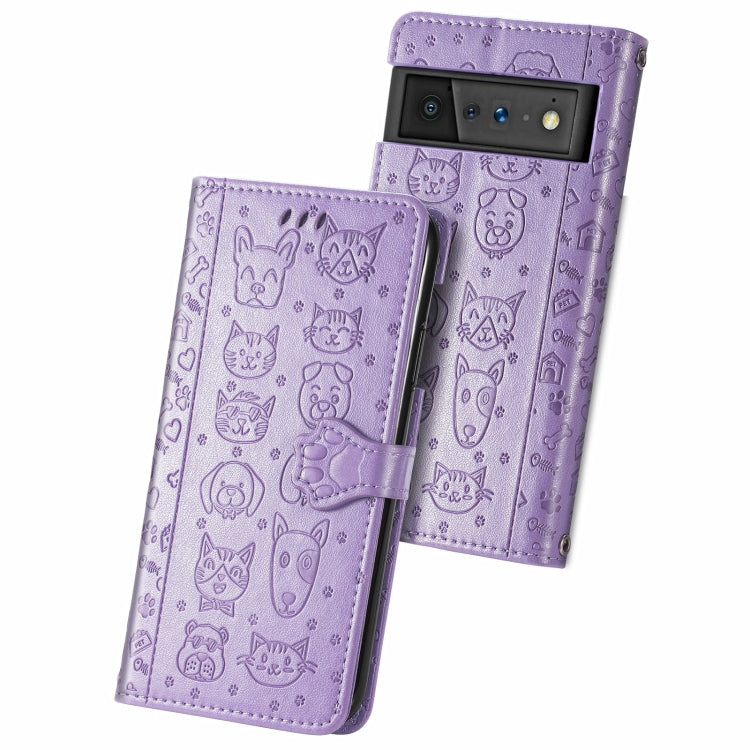 Cat and Dog Embossed Horizontal Flip Phone Leather Case with Holder & Card Slot & Wallet & Lanyard, For Doogee N40 Pro, For Infinix Zero 8, For OPPO Realme C21Y, For Vodafone Smart E11, For Wiko Power U30, For Xiaomi Mi 11T / 11T Pro                   ...