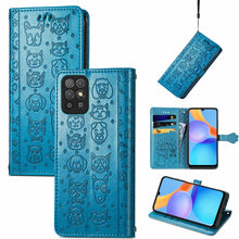 Load image into Gallery viewer, Cat and Dog Embossed Horizontal Flip Phone Leather Case with Holder &amp; Card Slot &amp; Wallet &amp; Lanyard, For Doogee N40 Pro, For Infinix Zero 8, For OPPO Realme C21Y, For Vodafone Smart E11, For Wiko Power U30, For Xiaomi Mi 11T / 11T Pro                   ...
