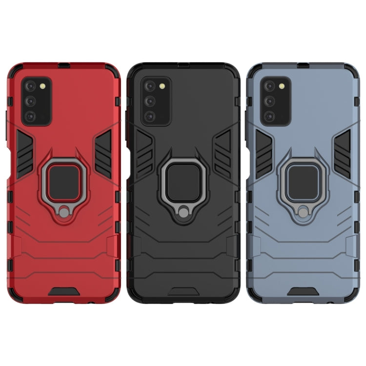 PC + TPU Shockproof Phone Case with Magnetic Ring Holder, For Samsung Galaxy A03s 166mm