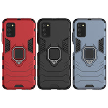 Load image into Gallery viewer, PC + TPU Shockproof Phone Case with Magnetic Ring Holder, For Samsung Galaxy A03s 166mm