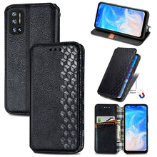 Load image into Gallery viewer, Cubic Grid Pressed Horizontal Flip Magnetic Leather Case with Holder &amp; Card Slots &amp; Wallet, For Doogee N40 Pro, For OPPO Realme C21Y, For Xiaomi Mi 11T / Mi 11T Pro, For Google Pixel 6, For Honor Play 5T Youth