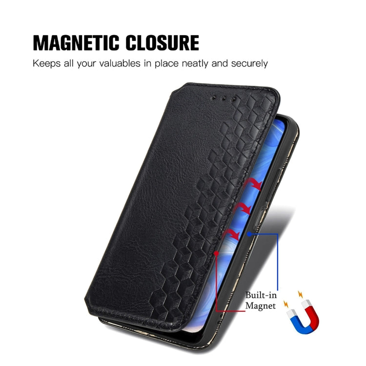 Cubic Grid Pressed Horizontal Flip Magnetic Leather Case with Holder & Card Slots & Wallet, For Doogee N40 Pro, For OPPO Realme C21Y, For Xiaomi Mi 11T / Mi 11T Pro, For Google Pixel 6, For Honor Play 5T Youth