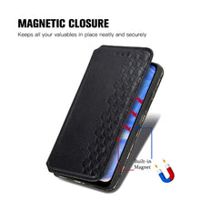 Load image into Gallery viewer, Cubic Grid Pressed Horizontal Flip Magnetic Leather Case with Holder &amp; Card Slots &amp; Wallet, For Doogee N40 Pro, For OPPO Realme C21Y, For Xiaomi Mi 11T / Mi 11T Pro, For Google Pixel 6, For Honor Play 5T Youth