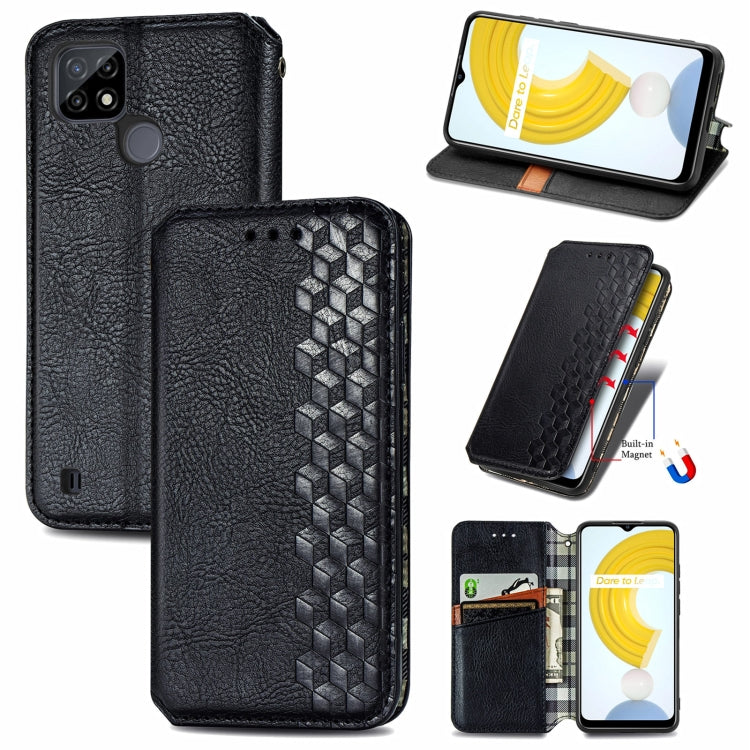 Cubic Grid Pressed Horizontal Flip Magnetic Leather Case with Holder & Card Slots & Wallet, For Doogee N40 Pro, For OPPO Realme C21Y, For Xiaomi Mi 11T / Mi 11T Pro, For Google Pixel 6, For Honor Play 5T Youth