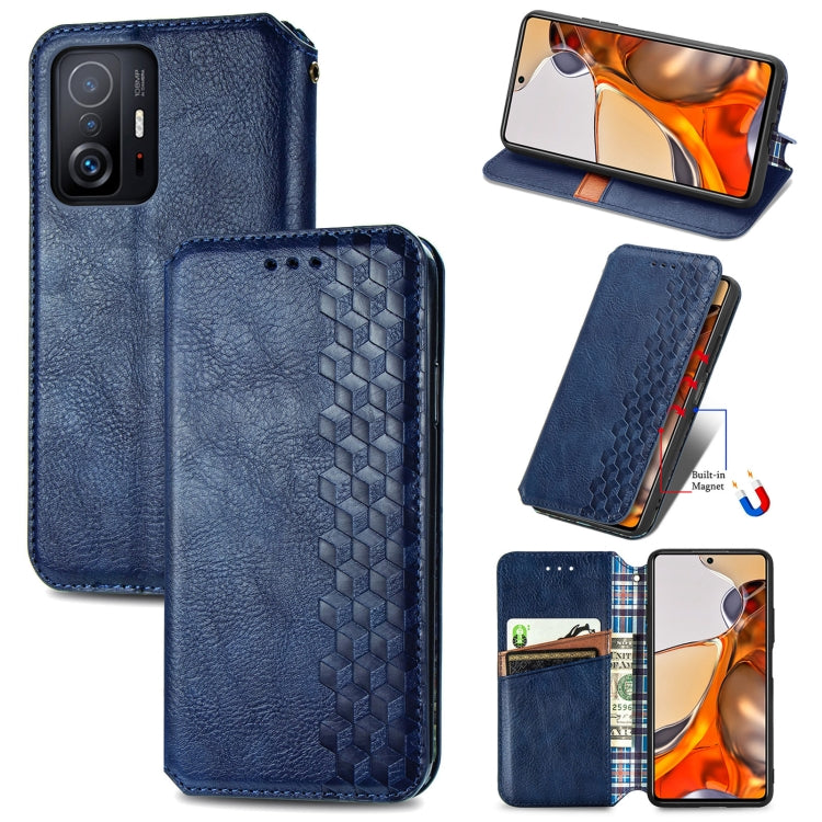 Cubic Grid Pressed Horizontal Flip Magnetic Leather Case with Holder & Card Slots & Wallet, For Doogee N40 Pro, For OPPO Realme C21Y, For Xiaomi Mi 11T / Mi 11T Pro, For Google Pixel 6, For Honor Play 5T Youth