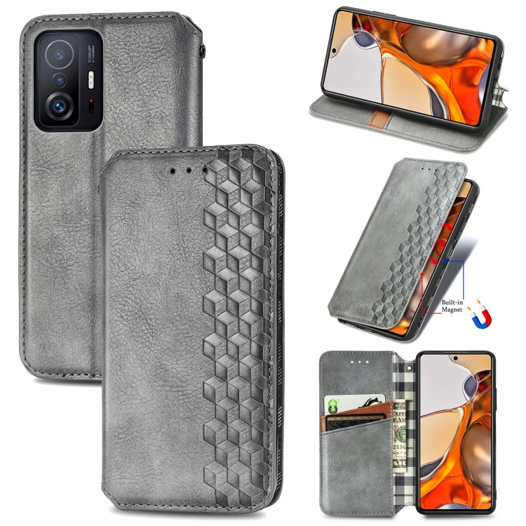 Cubic Grid Pressed Horizontal Flip Magnetic Leather Case with Holder & Card Slots & Wallet, For Doogee N40 Pro, For OPPO Realme C21Y, For Xiaomi Mi 11T / Mi 11T Pro, For Google Pixel 6, For Honor Play 5T Youth