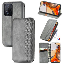 Load image into Gallery viewer, Cubic Grid Pressed Horizontal Flip Magnetic Leather Case with Holder &amp; Card Slots &amp; Wallet, For Doogee N40 Pro, For OPPO Realme C21Y, For Xiaomi Mi 11T / Mi 11T Pro, For Google Pixel 6, For Honor Play 5T Youth