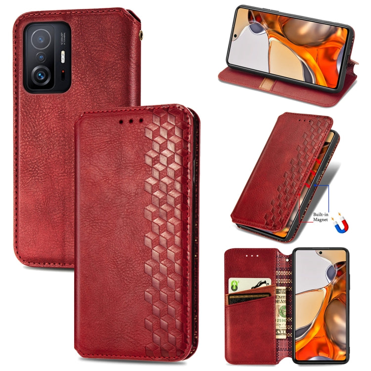 Cubic Grid Pressed Horizontal Flip Magnetic Leather Case with Holder & Card Slots & Wallet, For Doogee N40 Pro, For OPPO Realme C21Y, For Xiaomi Mi 11T / Mi 11T Pro, For Google Pixel 6, For Honor Play 5T Youth