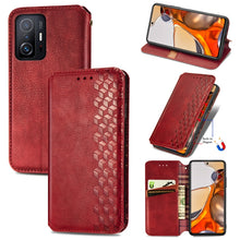 Load image into Gallery viewer, Cubic Grid Pressed Horizontal Flip Magnetic Leather Case with Holder &amp; Card Slots &amp; Wallet, For Doogee N40 Pro, For OPPO Realme C21Y, For Xiaomi Mi 11T / Mi 11T Pro, For Google Pixel 6, For Honor Play 5T Youth