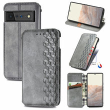 Load image into Gallery viewer, Cubic Grid Pressed Horizontal Flip Magnetic Leather Case with Holder &amp; Card Slots &amp; Wallet, For OPPO Realme C21Y, For Xiaomi Mi 11T / Mi 11T Pro, For Google Pixel 6, For Honor Play 5T Youth