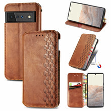 Load image into Gallery viewer, Cubic Grid Pressed Horizontal Flip Magnetic Leather Case with Holder &amp; Card Slots &amp; Wallet, For OPPO Realme C21Y, For Xiaomi Mi 11T / Mi 11T Pro, For Google Pixel 6, For Honor Play 5T Youth