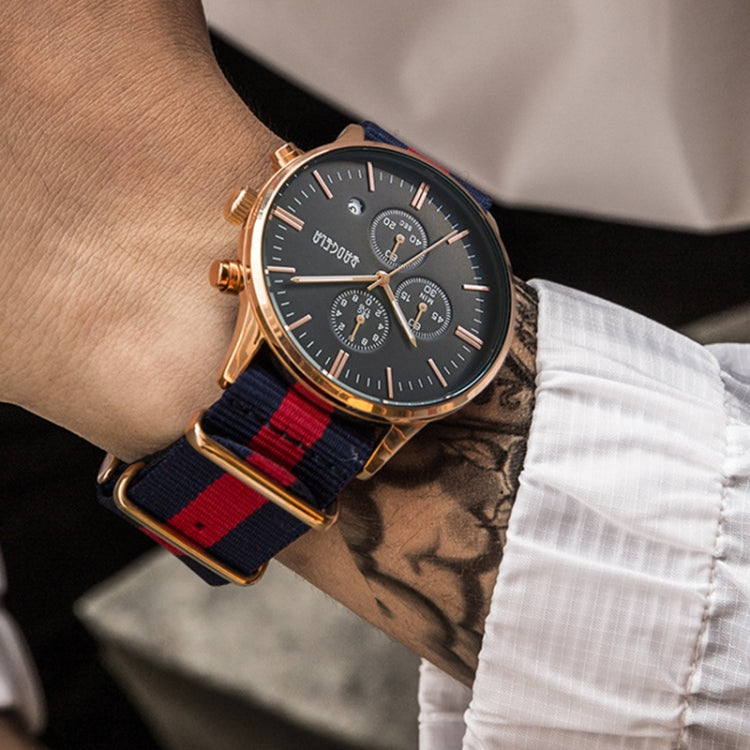 BAOGELA 1611 Small Three-pin Luminous Chronograph Calendar Quartz Watch For Men