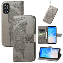 Load image into Gallery viewer, Butterfly Love Flowers Embossed Horizontal Flip Leather Case with Holder &amp; Card Slots &amp; Wallet &amp; Lanyard, For DOOGEE N40 Pro, For Infinix Zero 8, For OPPO Realme C21Y, For Vodafone Smart E11, For Wiko Power U30, For Xiaomi Mi 11T / 11T Pro             ...