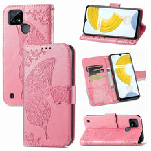 Load image into Gallery viewer, Butterfly Love Flowers Embossed Horizontal Flip Leather Case with Holder &amp; Card Slots &amp; Wallet &amp; Lanyard, For DOOGEE N40 Pro, For Infinix Zero 8, For OPPO Realme C21Y, For Vodafone Smart E11, For Wiko Power U30, For Xiaomi Mi 11T / 11T Pro             ...