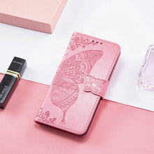 Load image into Gallery viewer, Butterfly Love Flowers Embossed Horizontal Flip Leather Case with Holder &amp; Card Slots &amp; Wallet &amp; Lanyard, For OPPO Realme C21Y, For Xiaomi Mi 11T / 11T Pro, For Honor Play 5T Youth, For Google Pixel 6, For vivo Y72 5G