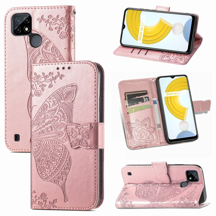 Butterfly Love Flowers Embossed Horizontal Flip Leather Case with Holder & Card Slots & Wallet & Lanyard, For DOOGEE N40 Pro, For Infinix Zero 8, For OPPO Realme C21Y, For Vodafone Smart E11, For Wiko Power U30, For Xiaomi Mi 11T / 11T Pro             ...