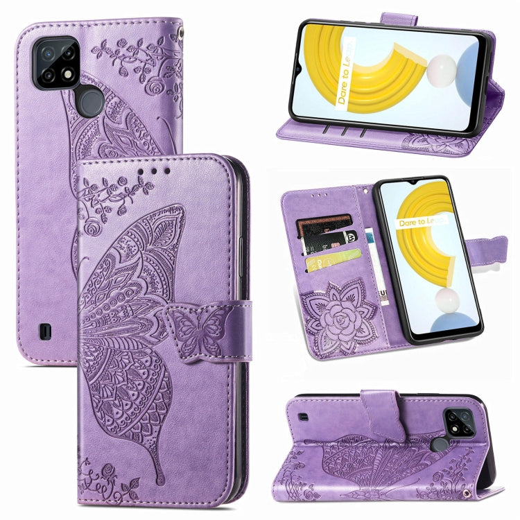 Butterfly Love Flowers Embossed Horizontal Flip Leather Case with Holder & Card Slots & Wallet & Lanyard, For DOOGEE N40 Pro, For Infinix Zero 8, For OPPO Realme C21Y, For Vodafone Smart E11, For Wiko Power U30, For Xiaomi Mi 11T / 11T Pro             ...