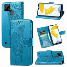 Load image into Gallery viewer, Butterfly Love Flowers Embossed Horizontal Flip Leather Case with Holder &amp; Card Slots &amp; Wallet &amp; Lanyard, For OPPO Realme C21Y, For Xiaomi Mi 11T / 11T Pro, For Honor Play 5T Youth, For Google Pixel 6, For vivo Y72 5G
